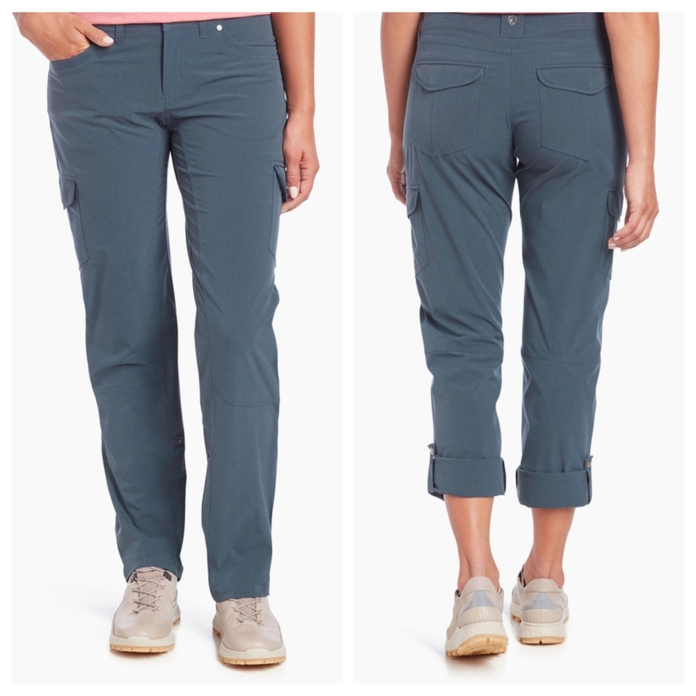 Kuhl Women's Straight Leg Cargo Pants in Slate Blue